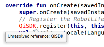 What Unresolved reference error looks like