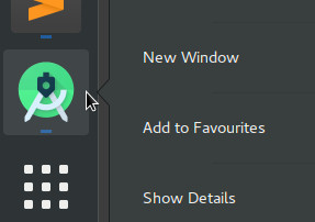 Add Android Studio to Favourites