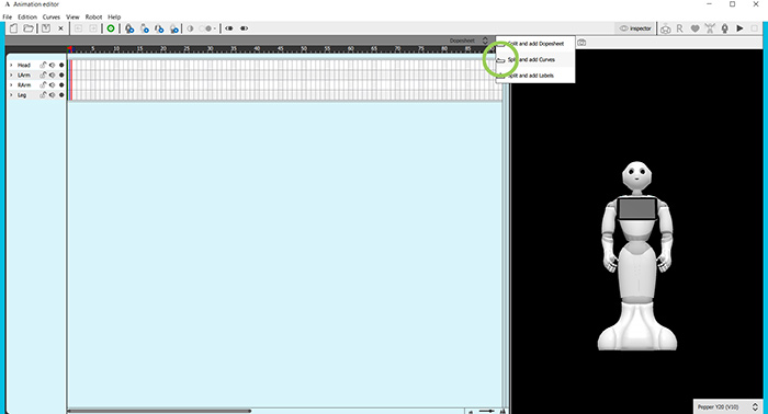 Interface - Add curves button