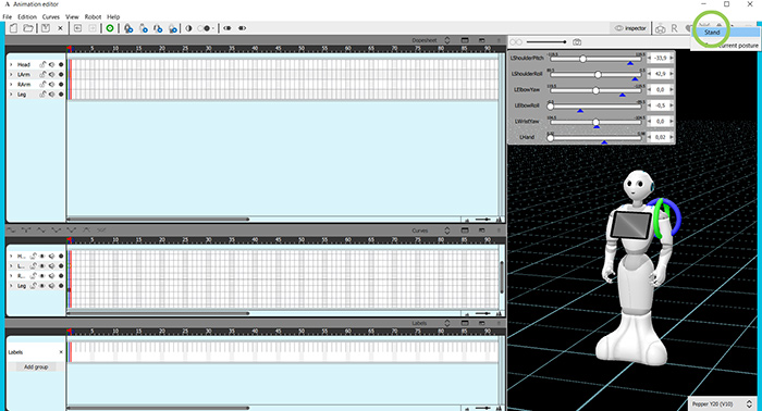 Get the robot back to starting stand pose - step 2