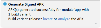 Popup on successful build