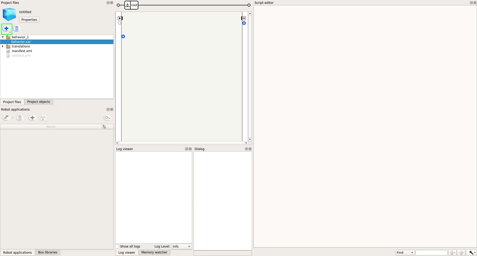 Choregraphe: creating a dialog topic