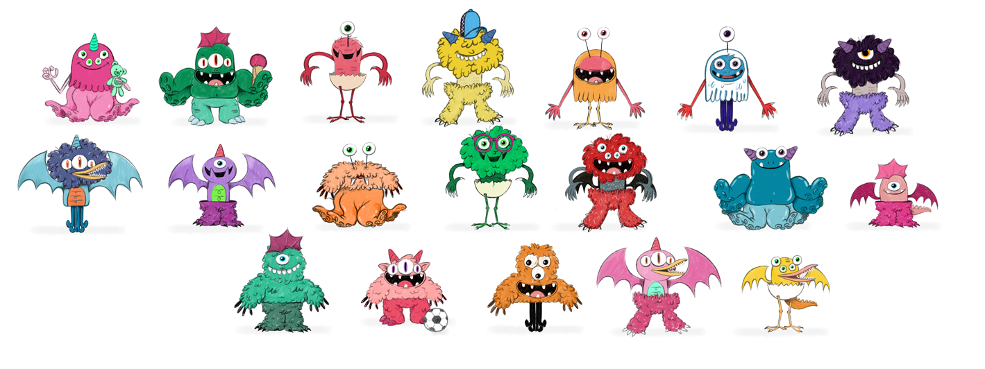 Smart queries lesson - A simple data table of cute monsters
